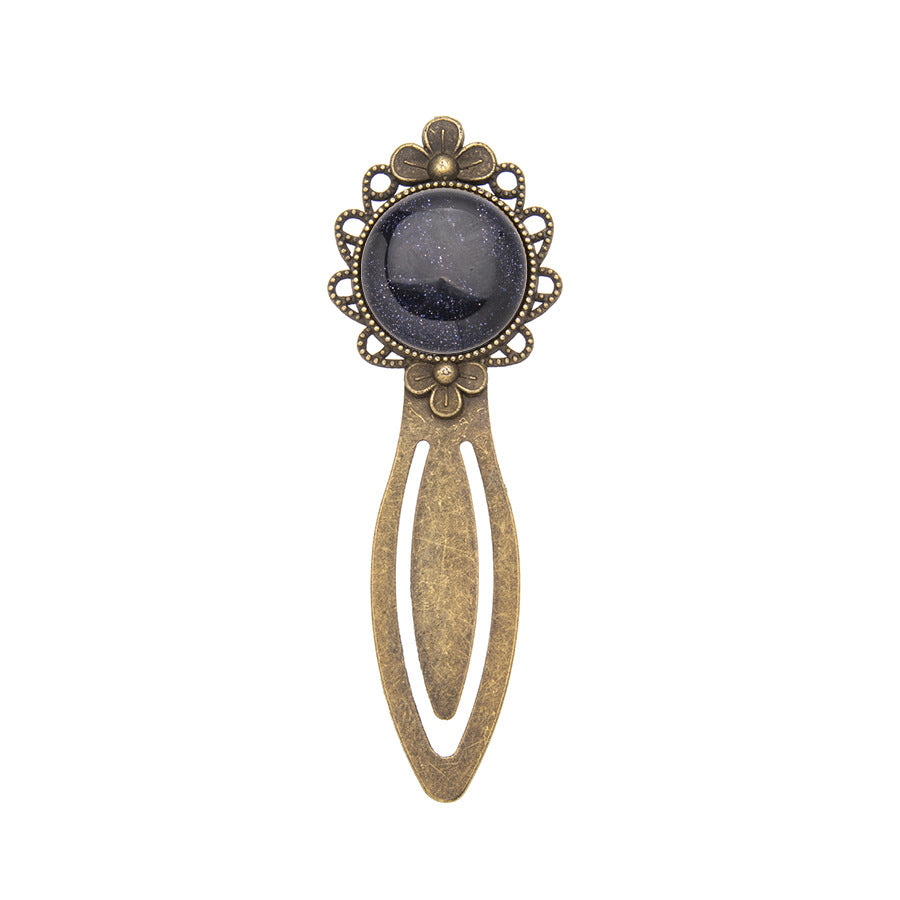 Crystal Retro Alloy Lace Bookmark Ruler