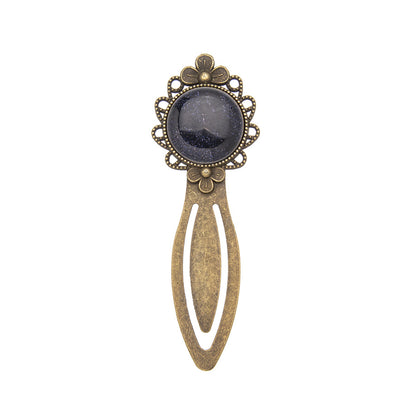 Crystal Retro Alloy Lace Bookmark Ruler