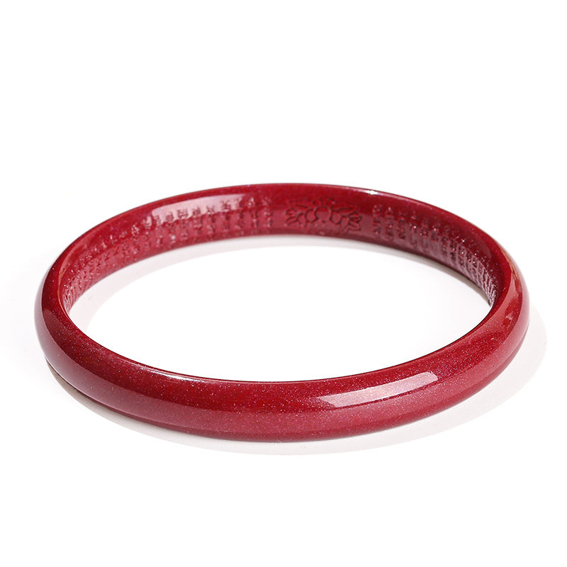 Cinnabar Heart Sutra Bracelet