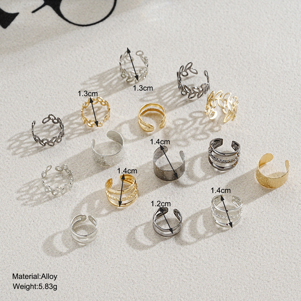 15-Piece Flower Ear Clip Set