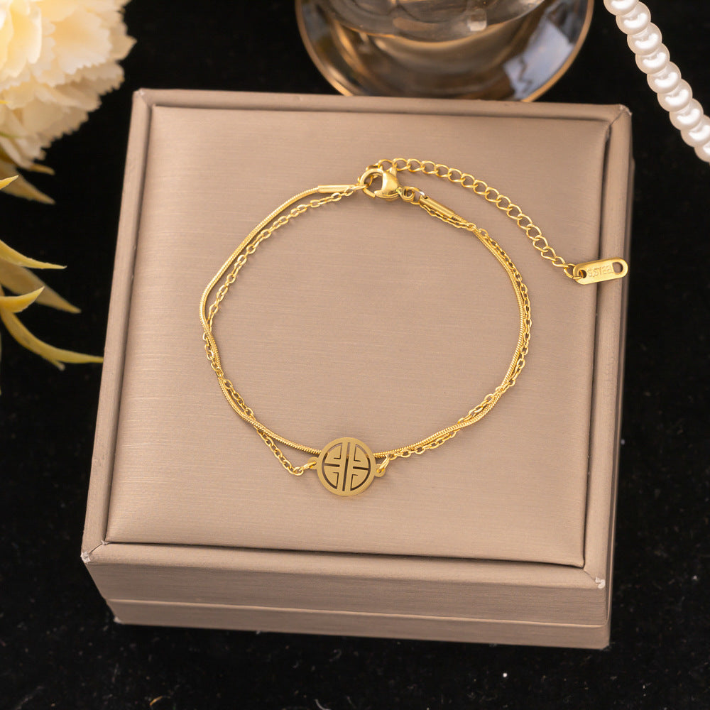 18K Gold Titanium Steel Bracelet