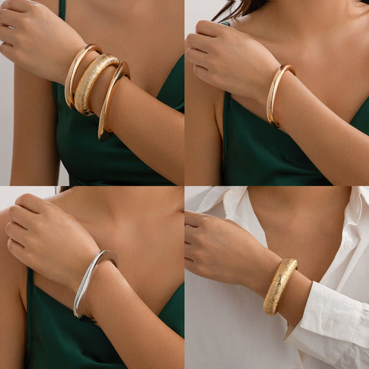Square smooth ring bracelet