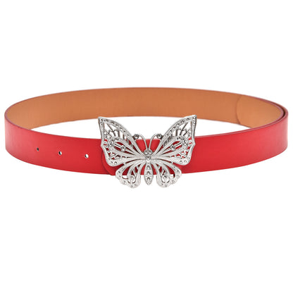 Elastic waist bright red belt