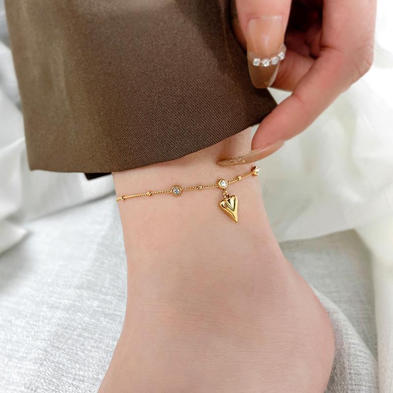 Gourd love titanium steel anklet
