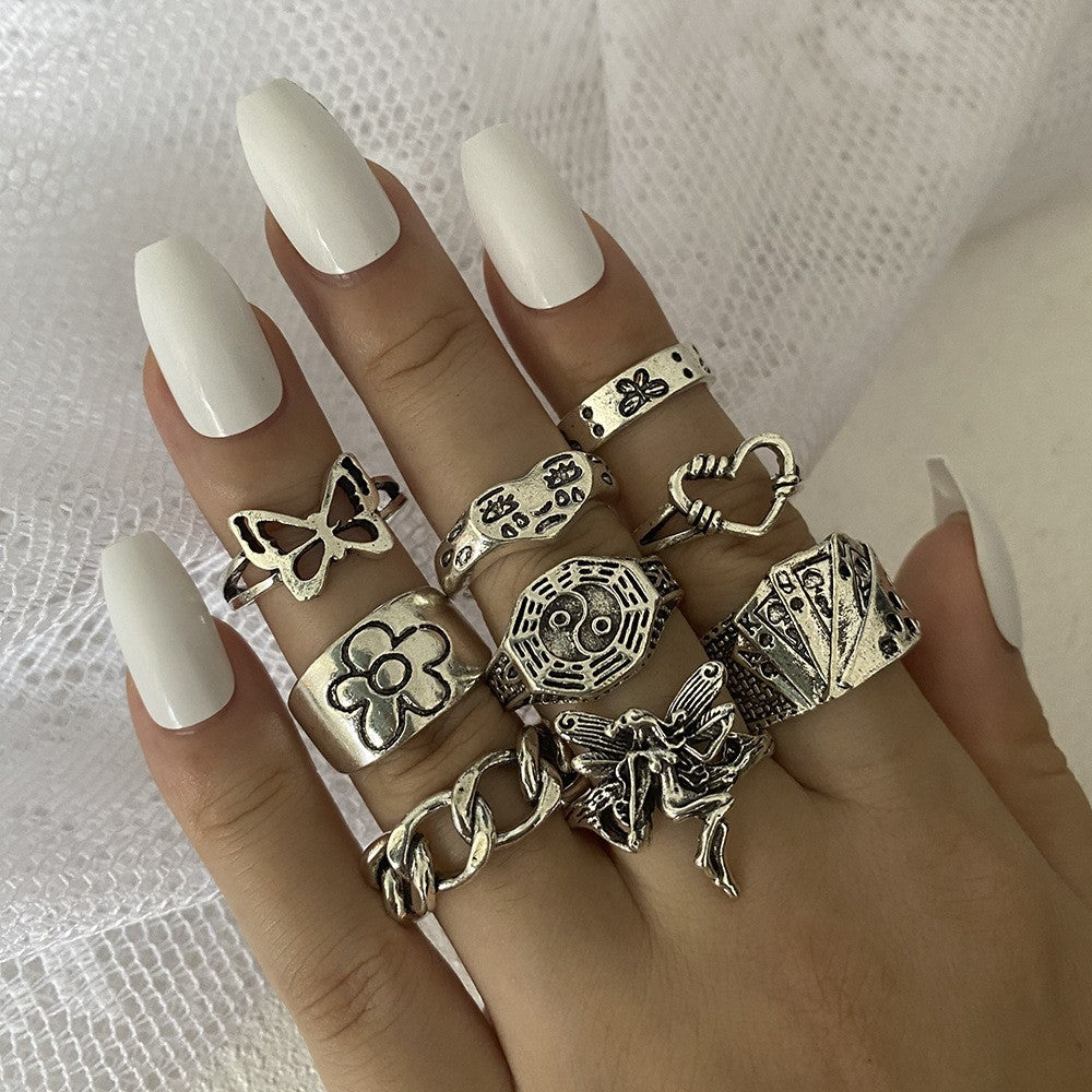 Skull Starfish Joint Ring Owl 7-piece Set