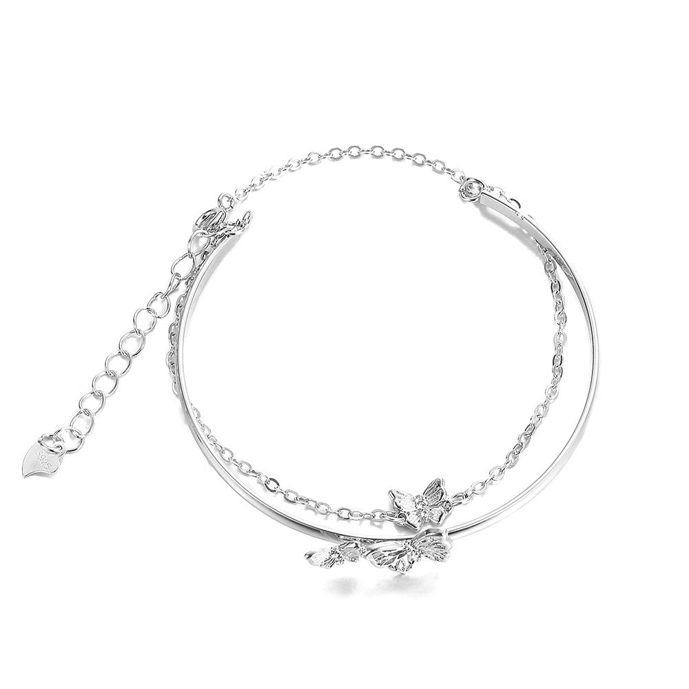 Double Butterfly Opening Bracelet
