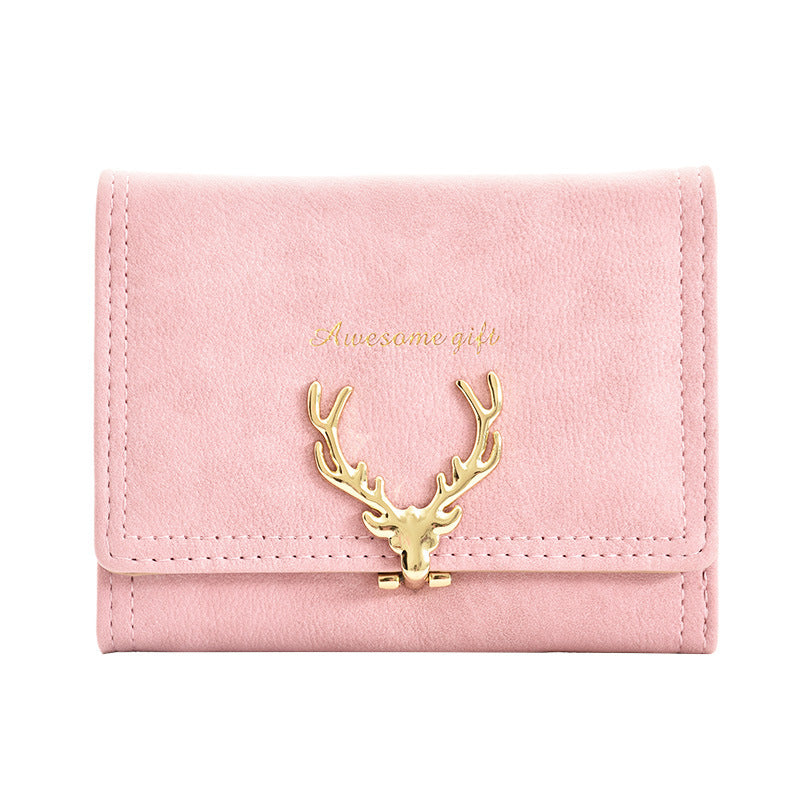 Frosted cartoon cute deer wallet
