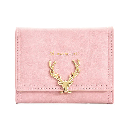 Frosted cartoon cute deer wallet