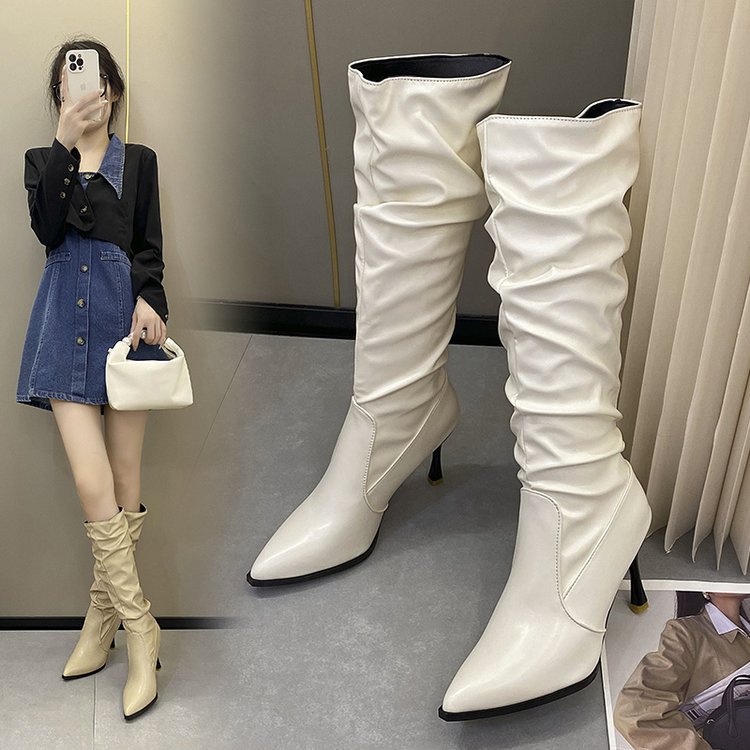 Pointed stiletto high heel boots fashion