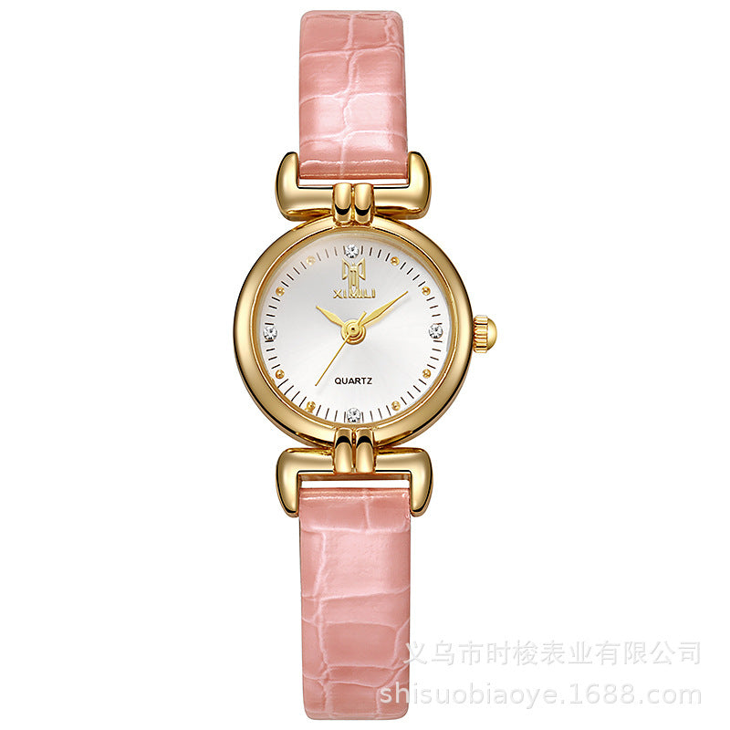 Reloj de cuarzo vintage para mujer con esfera pequeña 