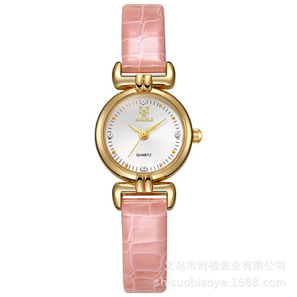 Reloj de cuarzo vintage para mujer con esfera pequeña 