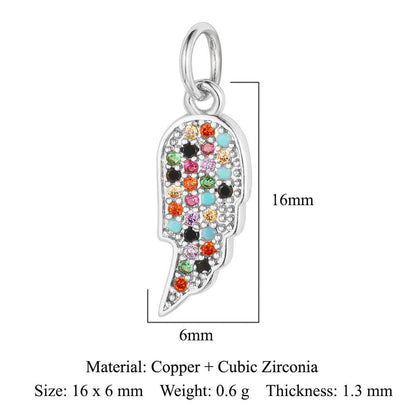 Copper zircon winged spider snake pendant