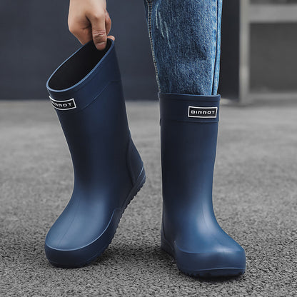 Rain shoes men's medium tube outer wear