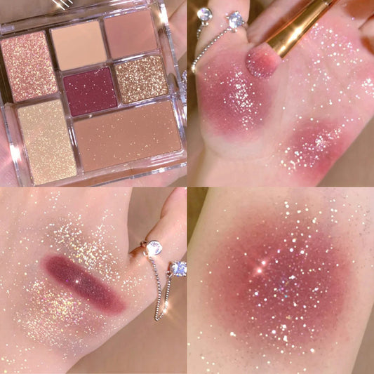 Paleta de sombras de ojos de 7 colores 
