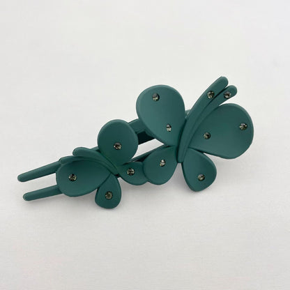 Frosted Rhinestone Flower Hairpin Female