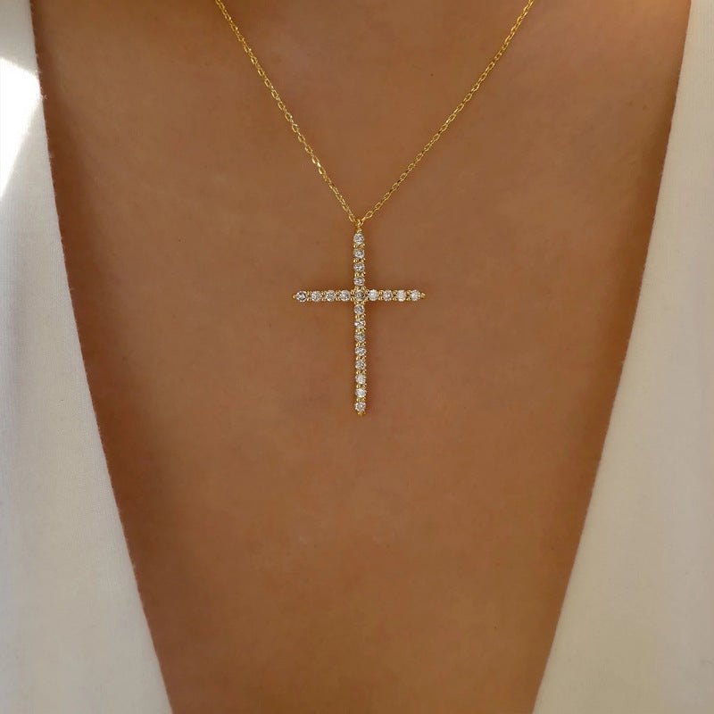 Diamond Cross Pendant Necklace