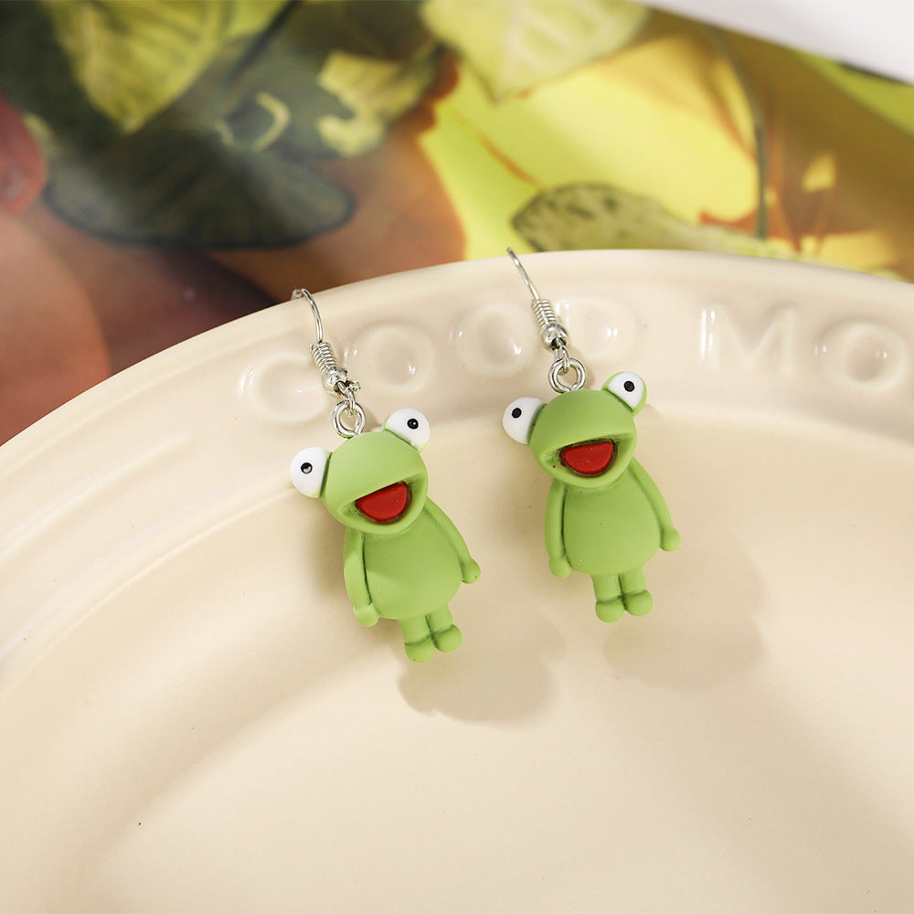 Green Frog Earrings Wholesale