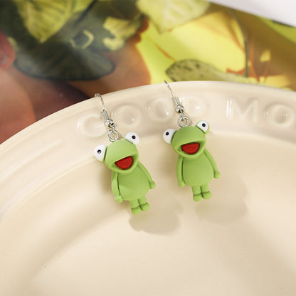 Green Frog Earrings Wholesale