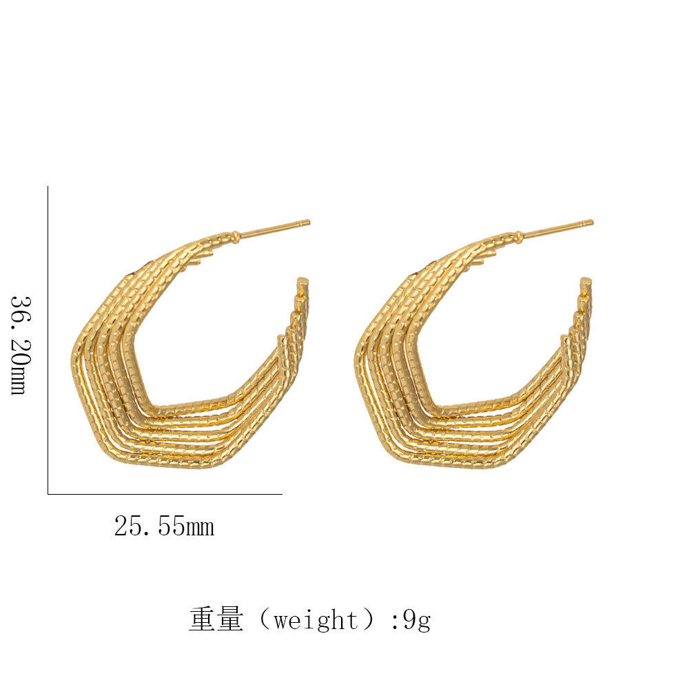 Hollow Love Wheat Ear Earrings