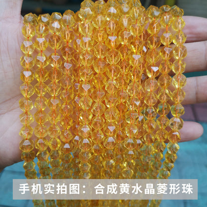 Crystal Diamond Cut Rhombus Beads Loose Beads