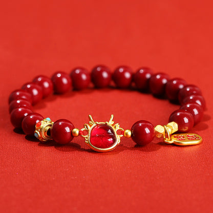Birthday Year Cinnabar Lucky Wish Dragon Bracelet