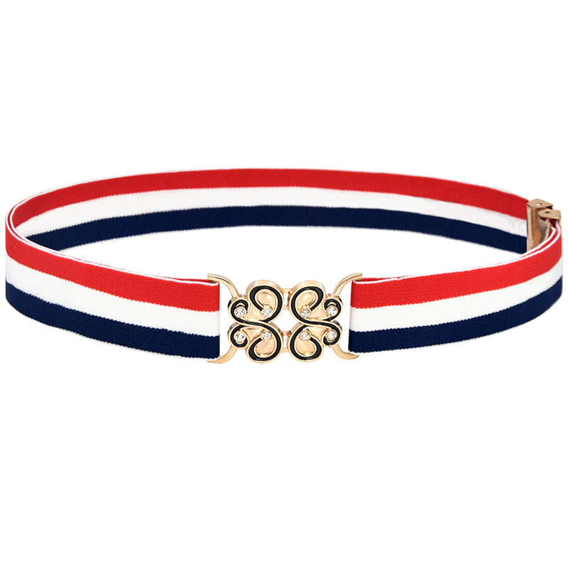 Elastic wide belt female minimalist