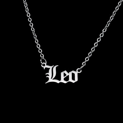 Collar de acero de titanio de las 12 constelaciones para mujer 