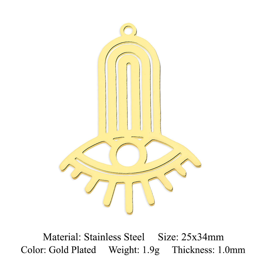 5 pcs/bag Ocean Wave Fish Scale Titanium Steel Pendant