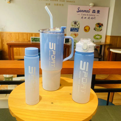 Car Bottle Three-Piece Set, Plastic, Portable with Handle