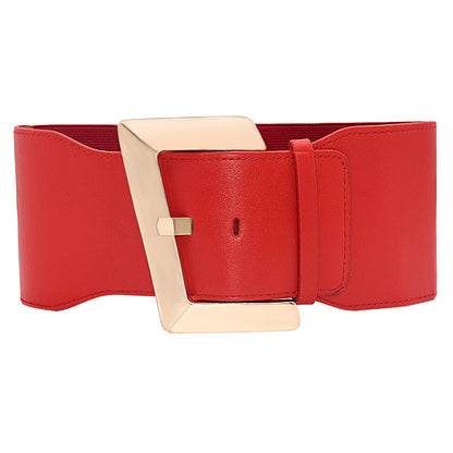 Black wide belt women's fashion