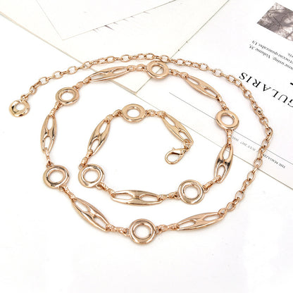 Pearl Ladies Metal Fine Waist Chain