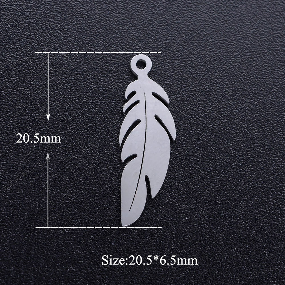5 pcs/bag Coconut Tree Christmas Tree Titanium Steel Pendant