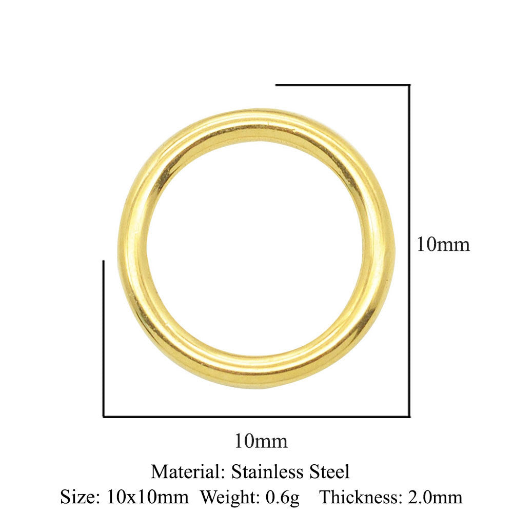 3 pcs/pack stainless steel key geometric round DIY pendant