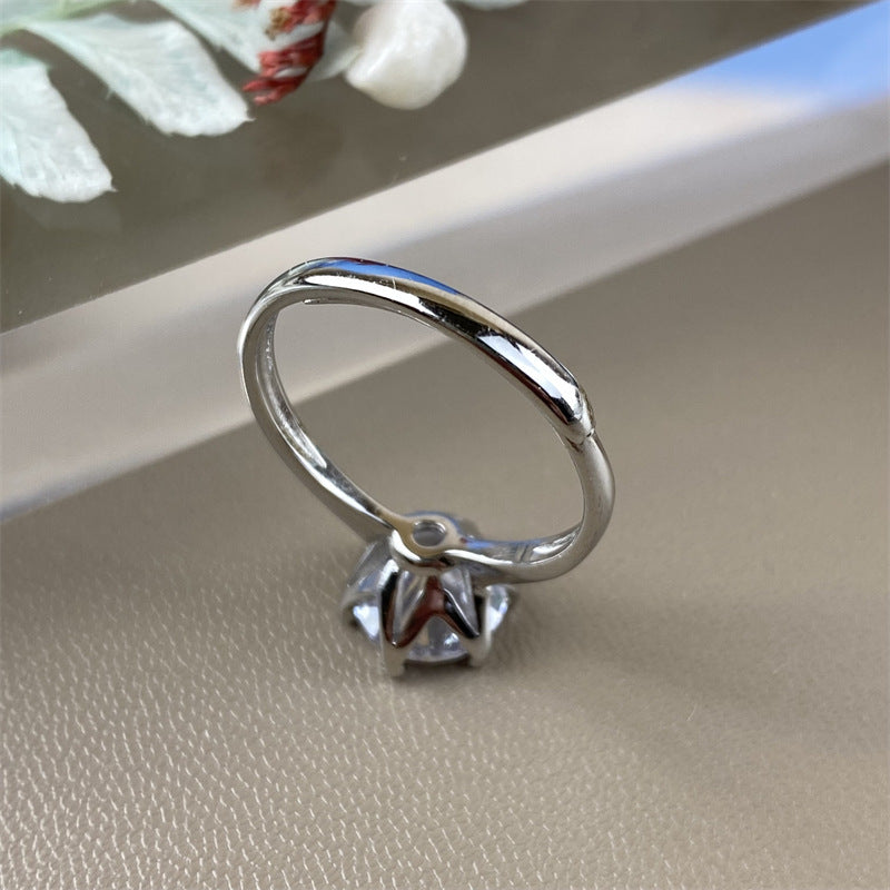 Simulated 1-Carat Diamond Copper Couple Ring