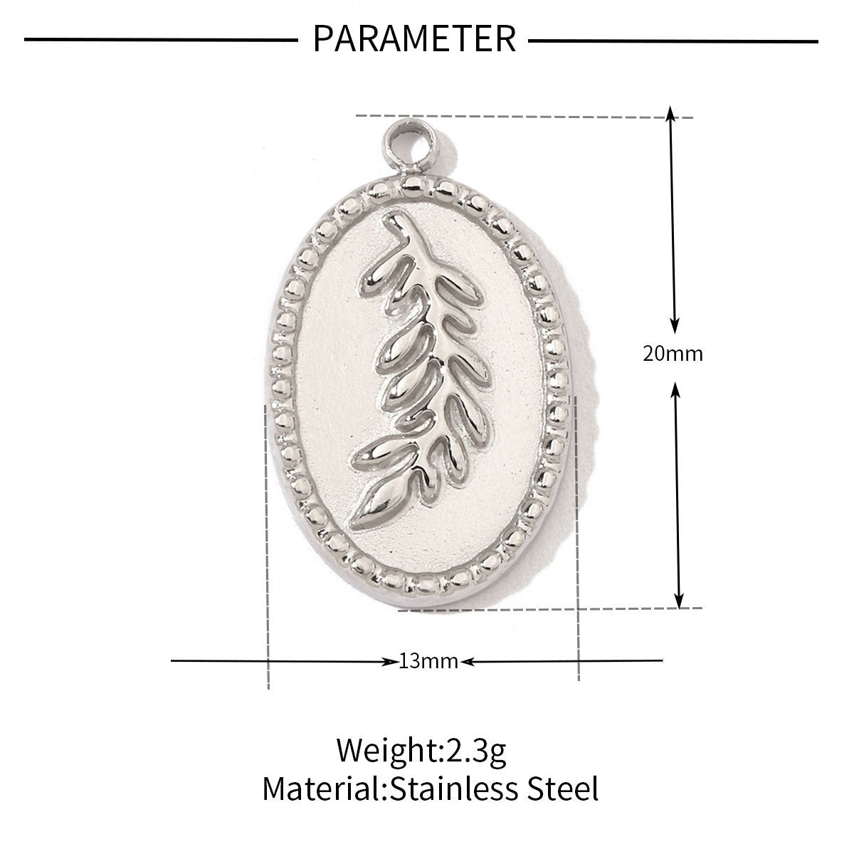 Square oil drop flower titanium steel necklace pendant