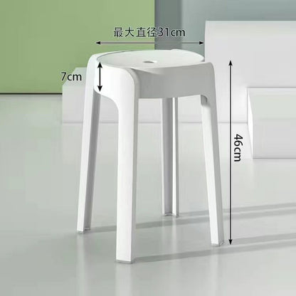 Thick Plastic Stool Stackable Home