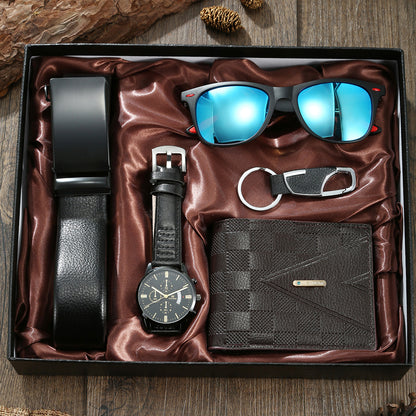 Quartz watch sunglasses 5-piece set