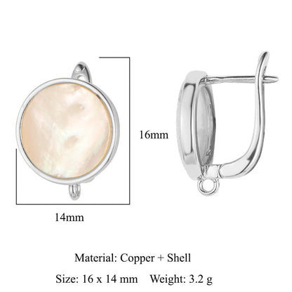 Round shell women's ear buckle
