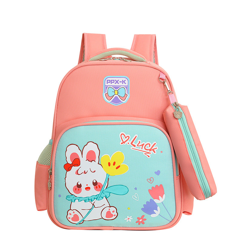 Mochila transpirable con protección de espalda y reducción de carga para estudiantes de primaria 