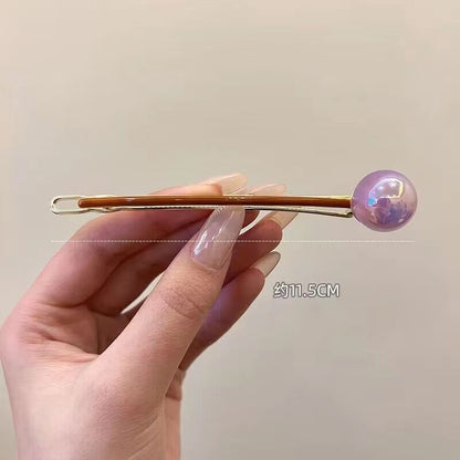 Round ball one-word clip lollipop hairpin