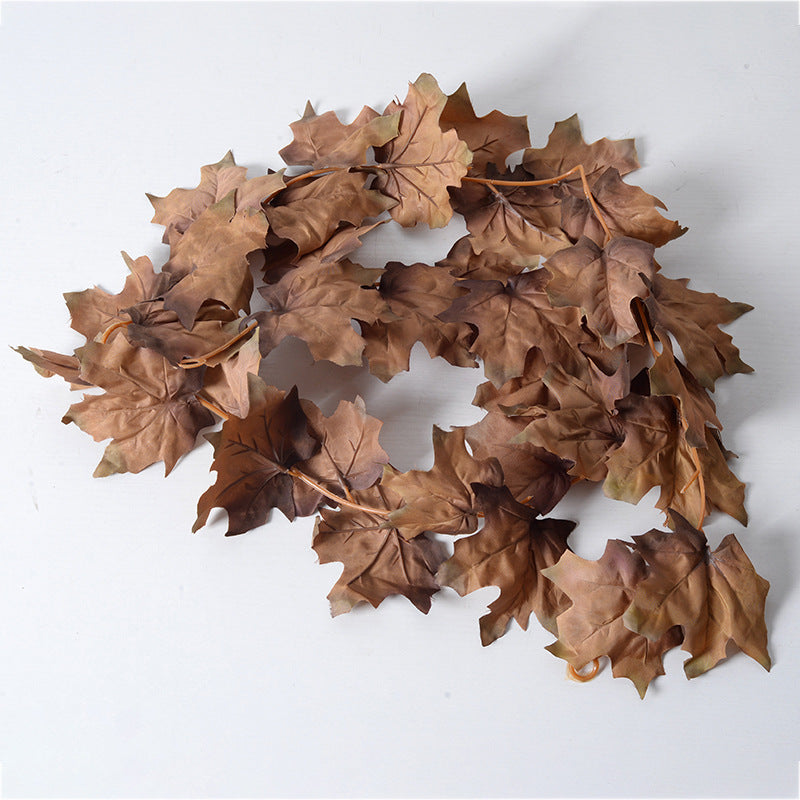 Colgante de pared para el hogar, ratán de hoja de arce simulado 