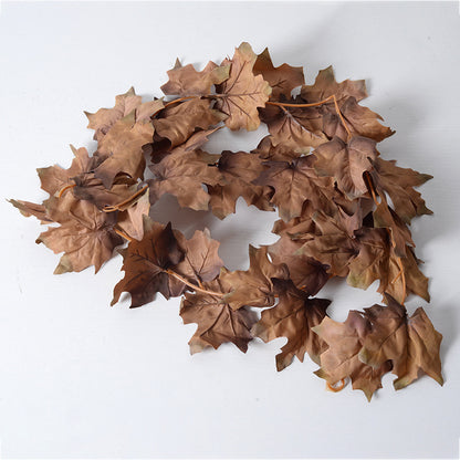 Colgante de pared para el hogar, ratán de hoja de arce simulado 