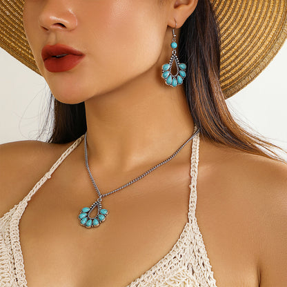 Ethnic Bohemian Turquoise Necklace