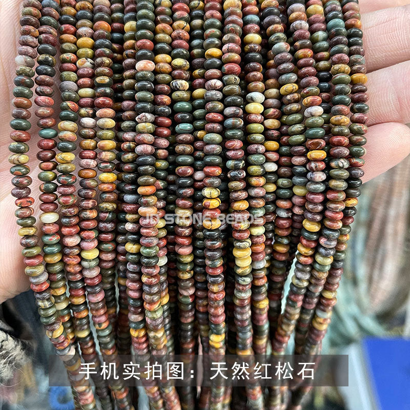 4 * 2Mm natural jade abacus beads loose beads