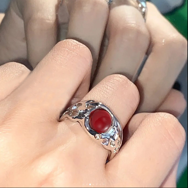 Nicho para anillo de piedra lunar vintage 