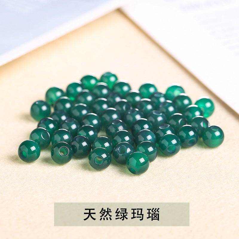 agate large hole beads DIY necklace positioning beads