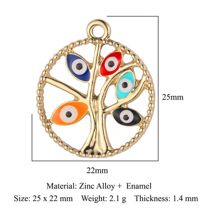 5 pcs/bag, palm eye, alloy necklace, earrings, pendant.