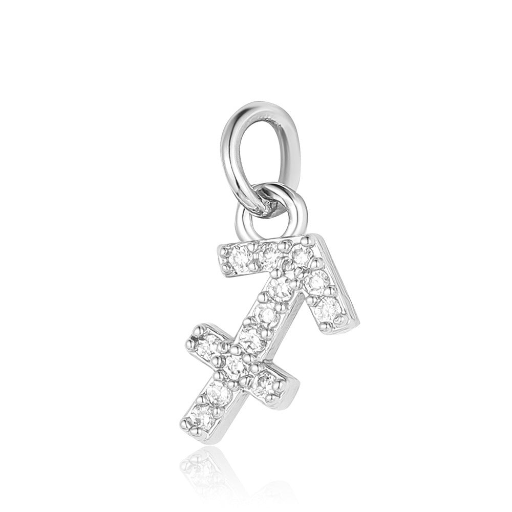 Twelve constellations copper zircon pendant