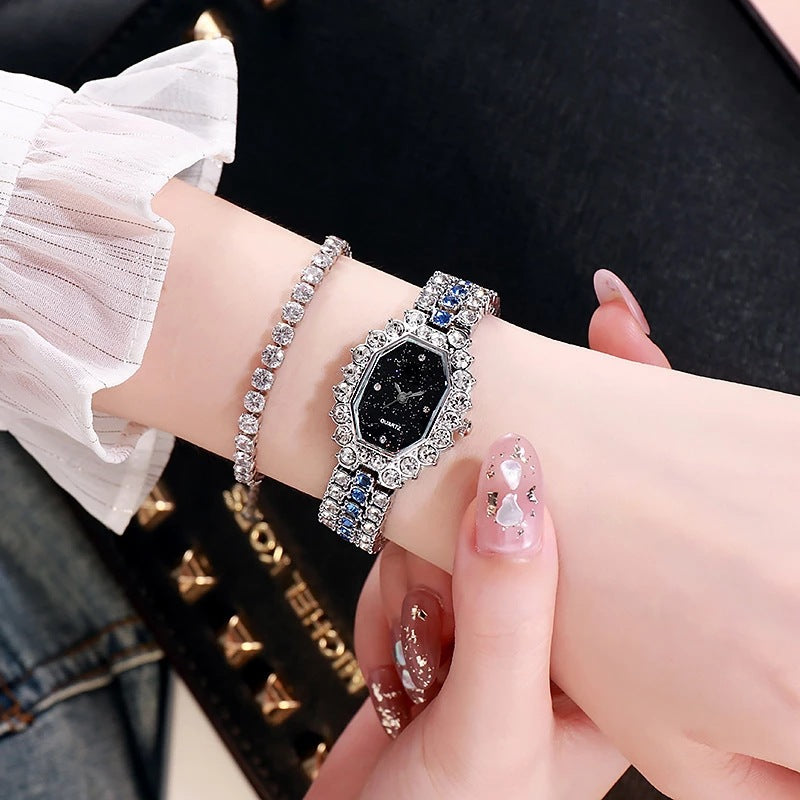 Colorful Rhinestone Starry Sky Women's Quartz Watch