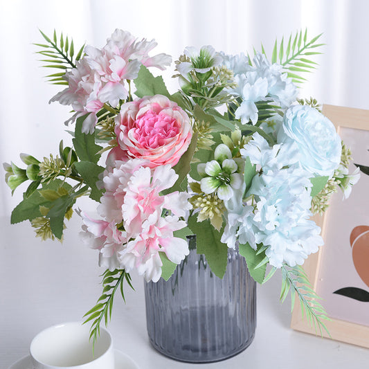 5 artificial peony flowers bouquet